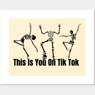 Skeleton Tik Tok Dance 2 Posters and Art